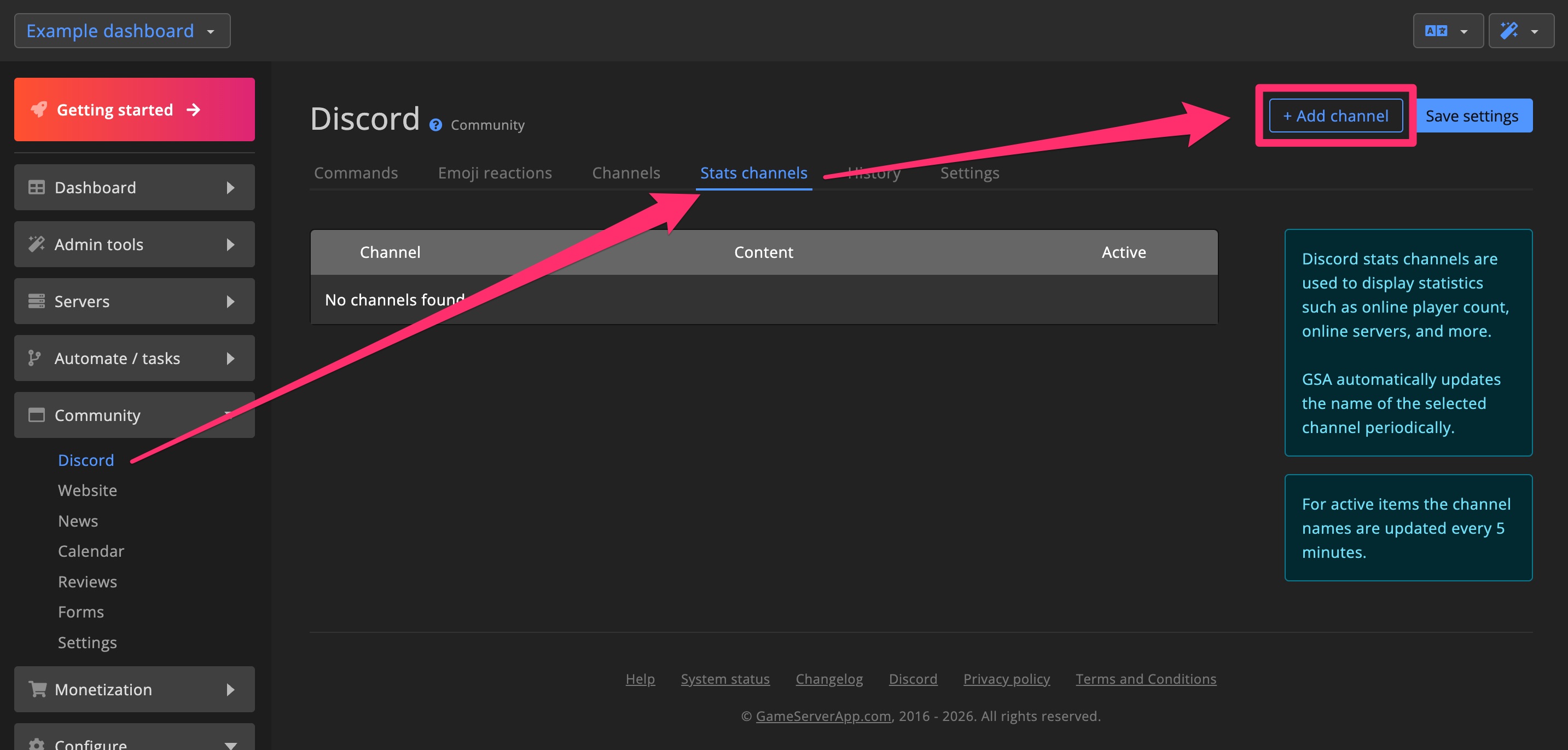 Discord bot - Add stats channel 1