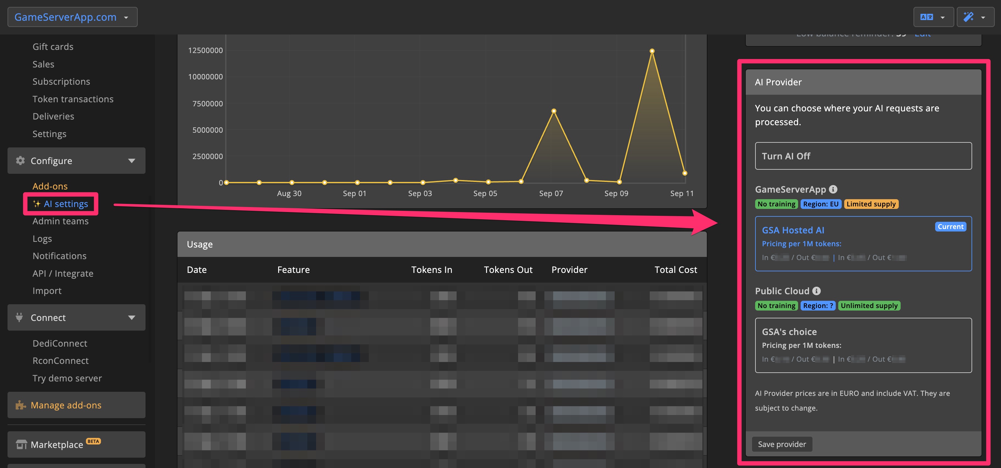 AI tools - AI Settings - Providers