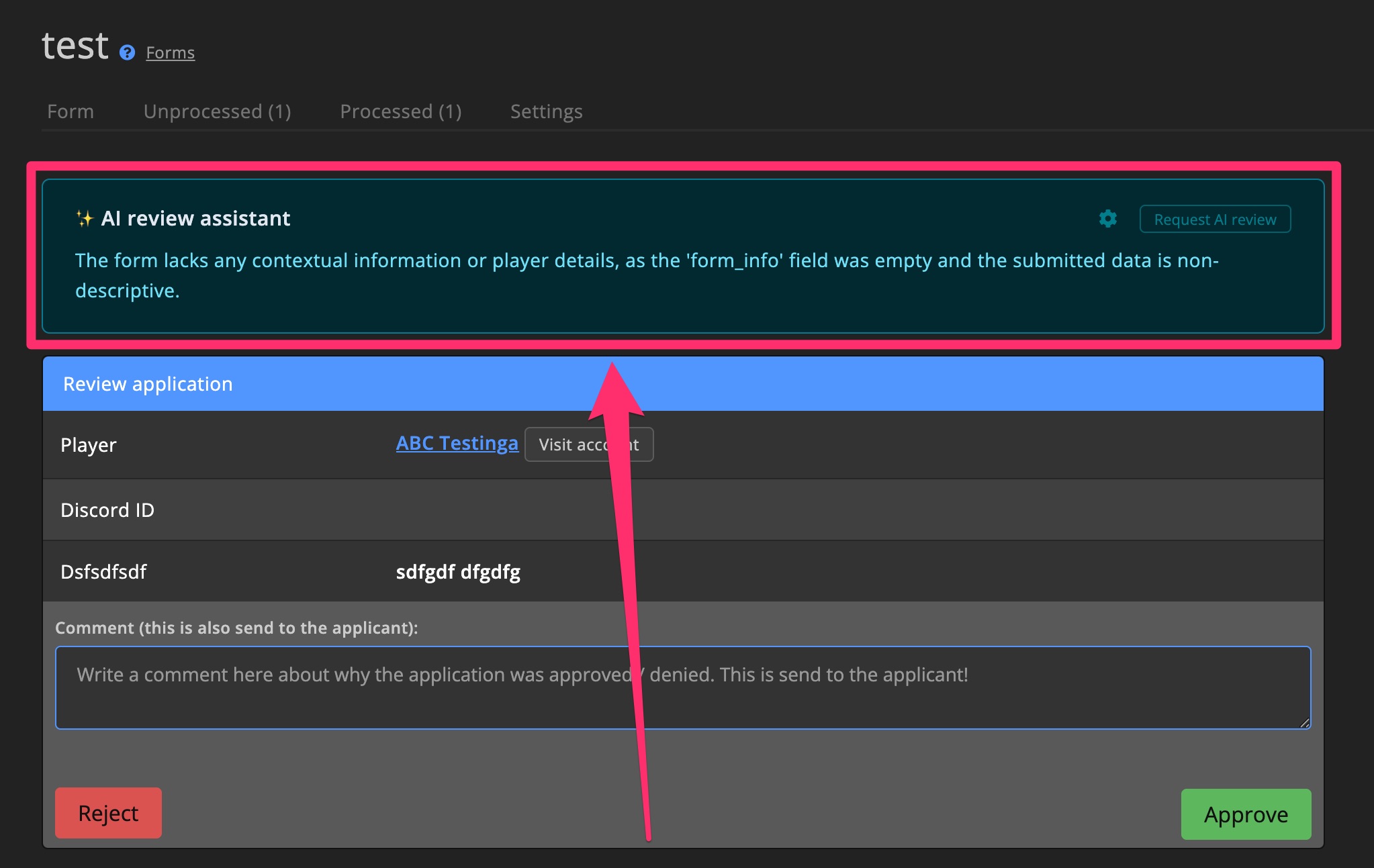 AI tools - Assistants - Form