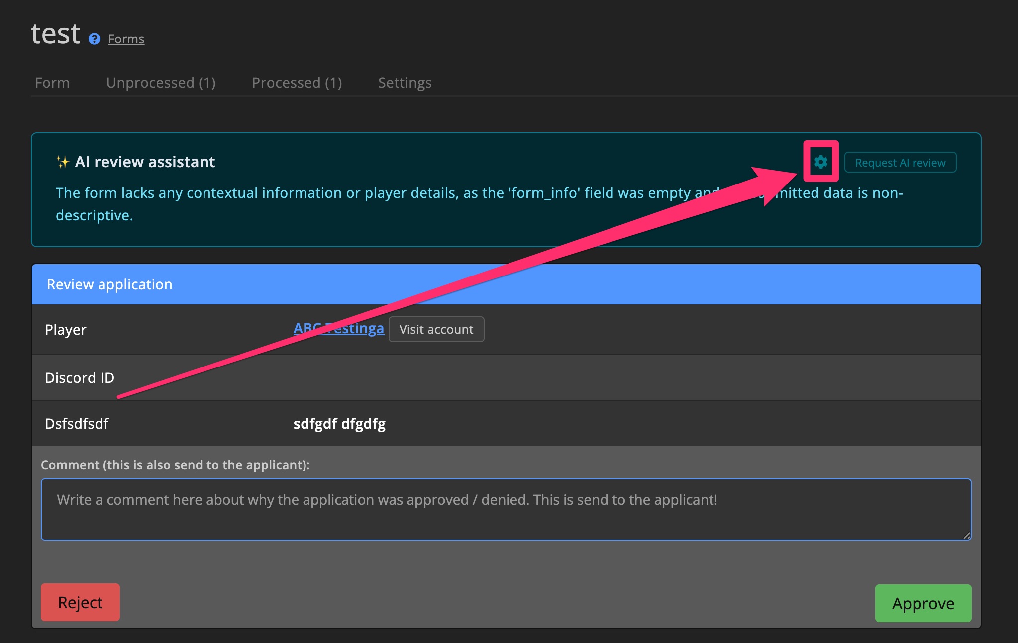 AI tools - Assistants - Request AI review