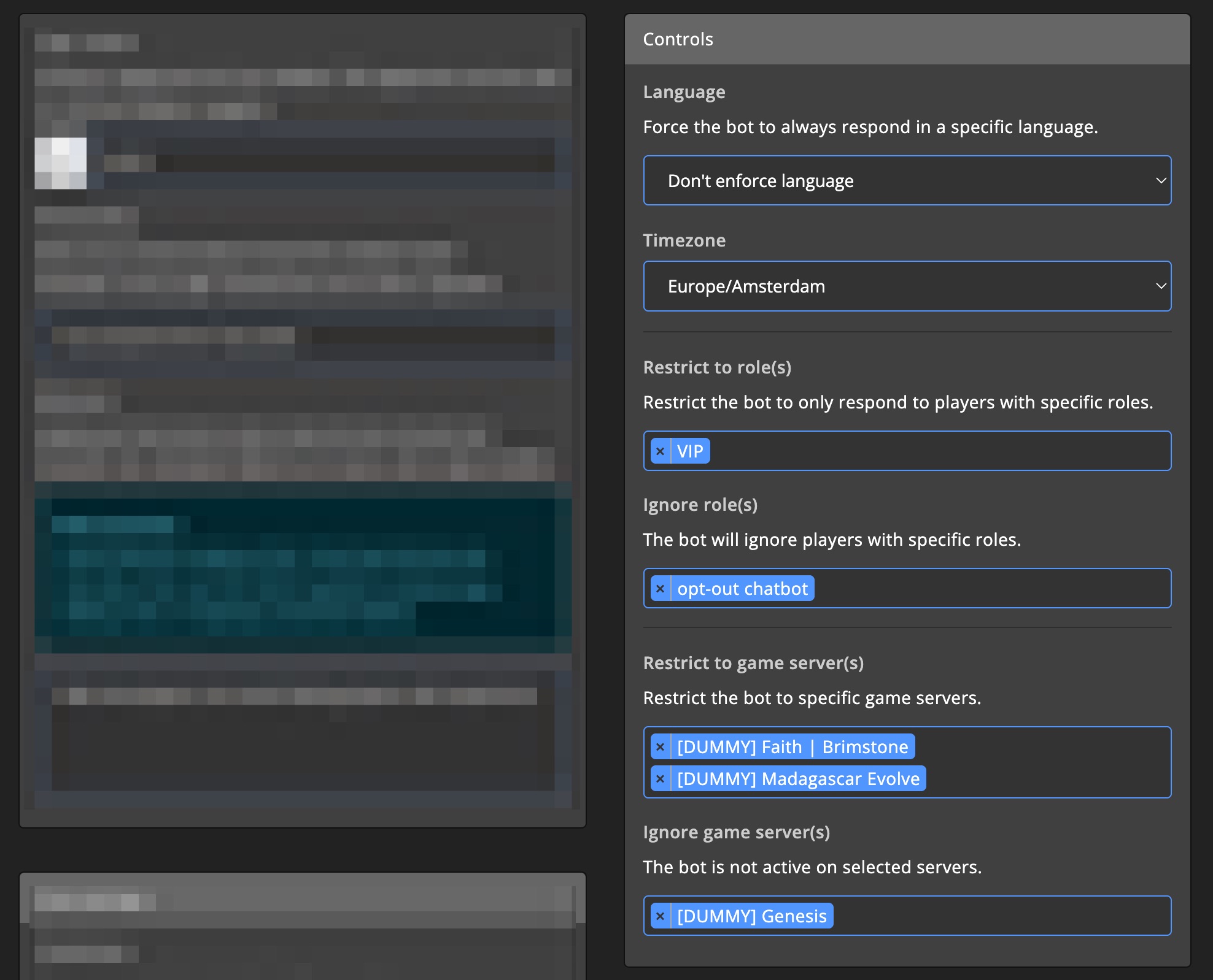 AI tools - Chatbot - Controls