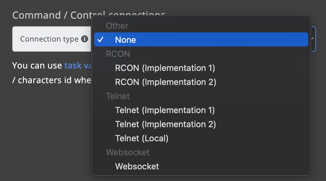 Blueprint - Blueprint form - Command and control implementations