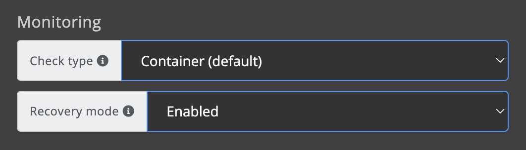 Blueprint - Blueprint form - Monitoring