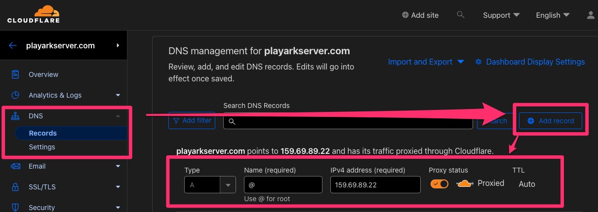 Community - Custom domain - CloudFlare DNS non-www