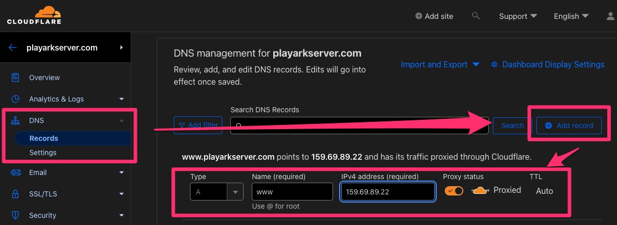 Community - Custom domain - CloudFlare DNS www