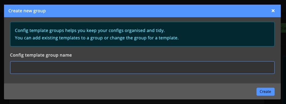 Config template group - create 2