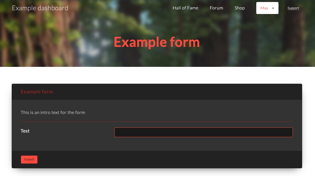 Community - Forms - Create form 7