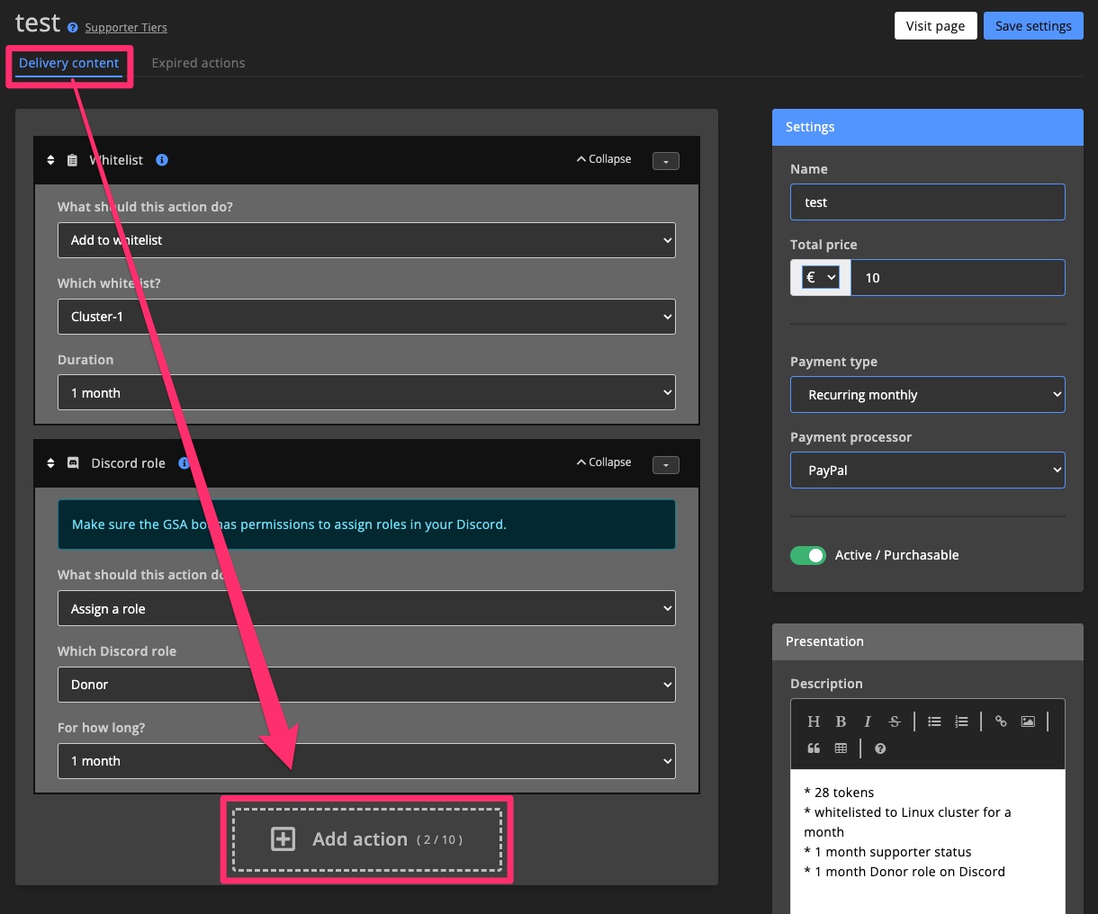 Monetization - Create Supporter Tier 4