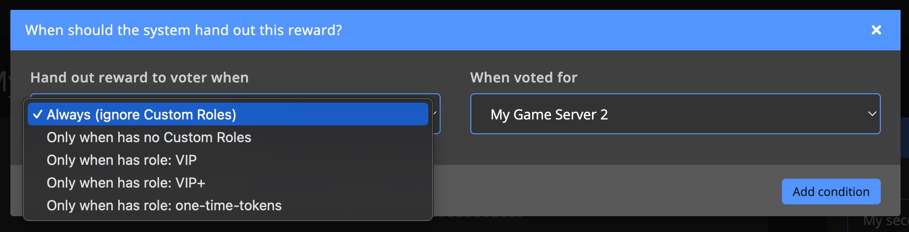 Automations / Tasks - Create vote reward 4