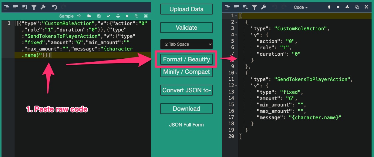 Monetization - CSV tools - Details - Delivery content field 2