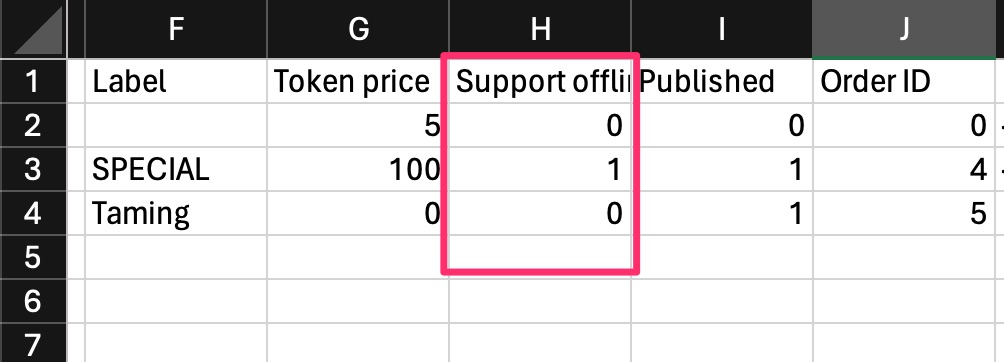 Monetization - CSV tools - Details - Support offline delivery field