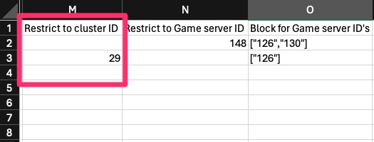 Monetization - CSV tools - Details - Restrict Cluster ID field 1