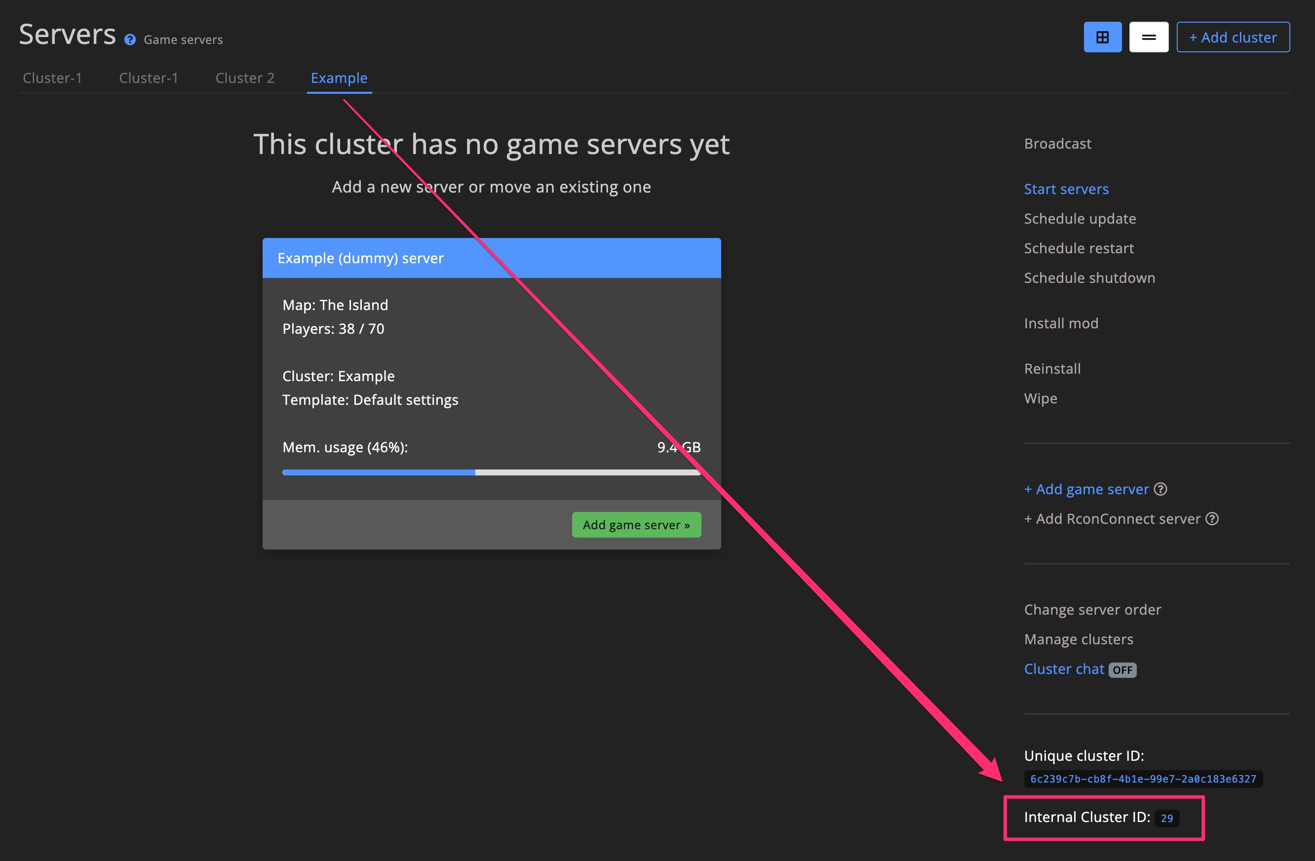 Monetization - CSV tools - Details - Restrict Cluster ID field 2