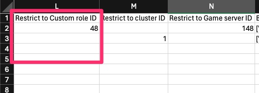 Monetization - CSV tools - Details - Restrict Custom Role ID field 1