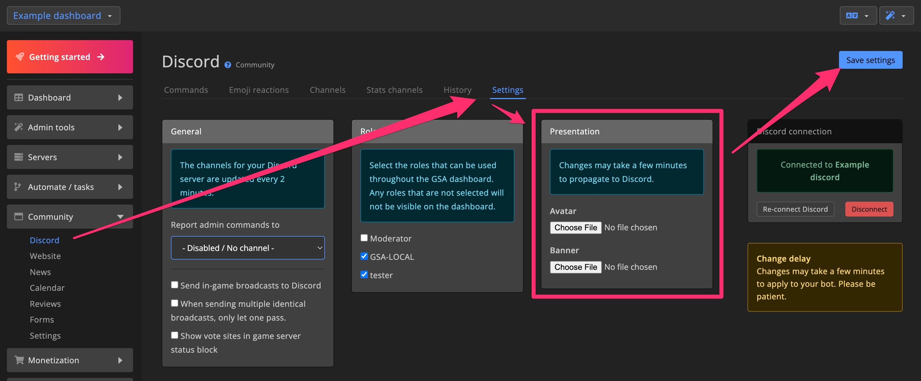 Discord bot - Settings - Custom bot avatar