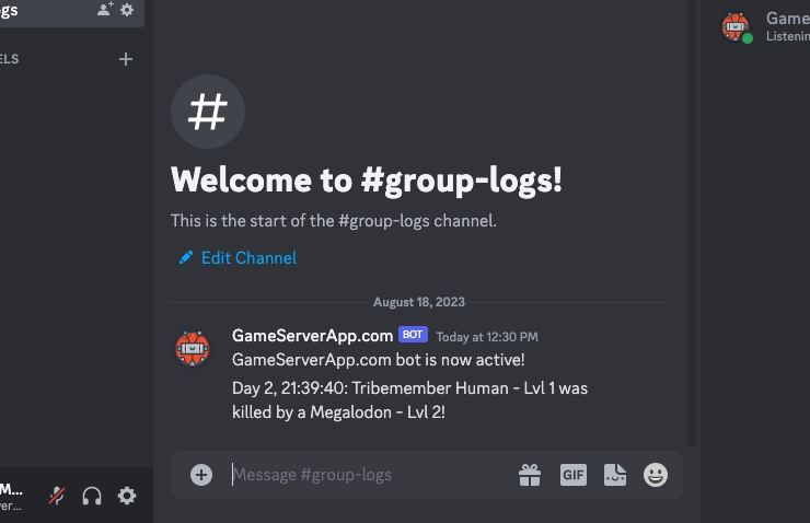 Discord bot - Group log setup 7