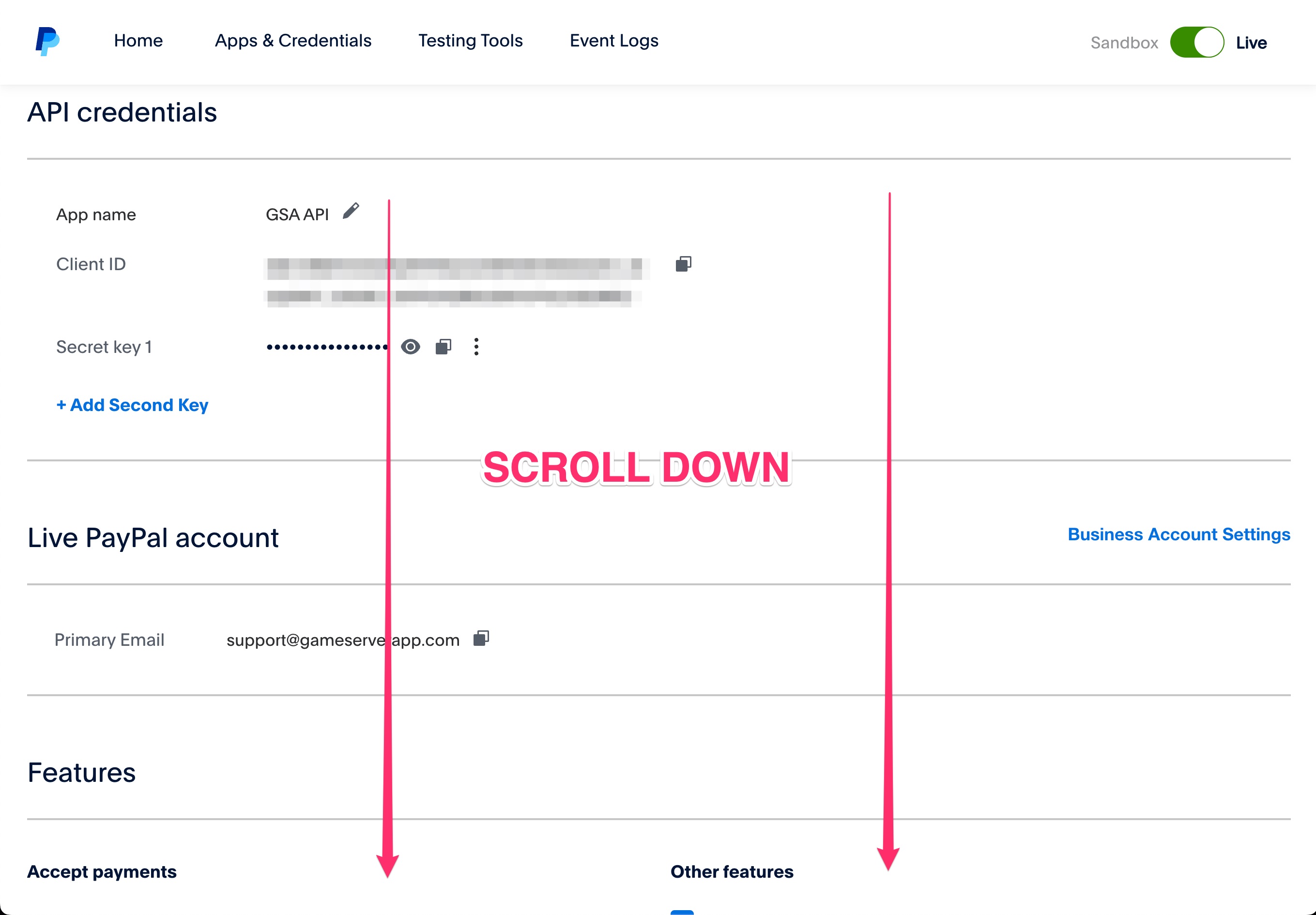 Monetization - Payment Service Provider - Set up PayPal 3