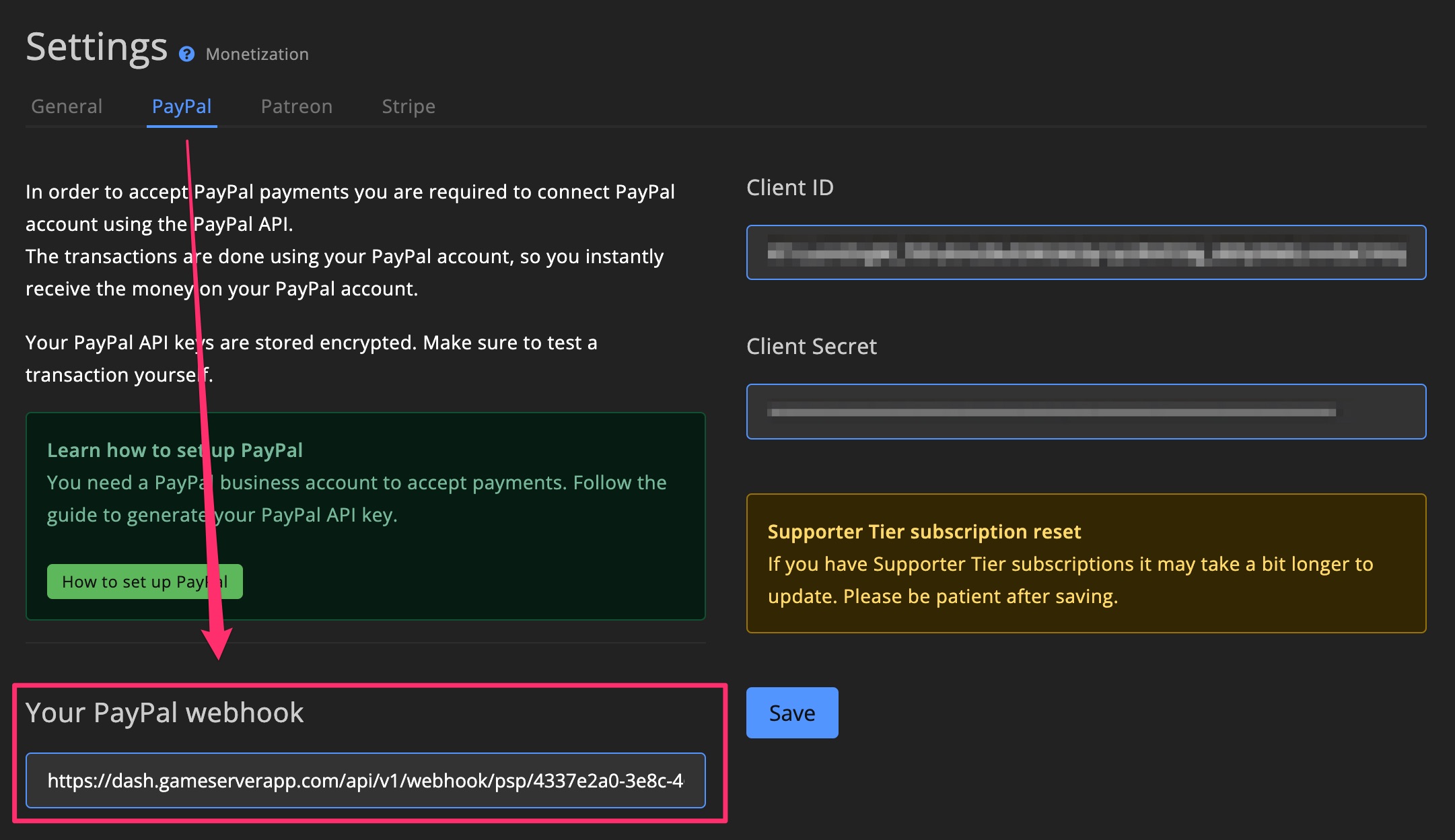 Monetization - Payment Service Provider - Set up PayPal webhook 2
