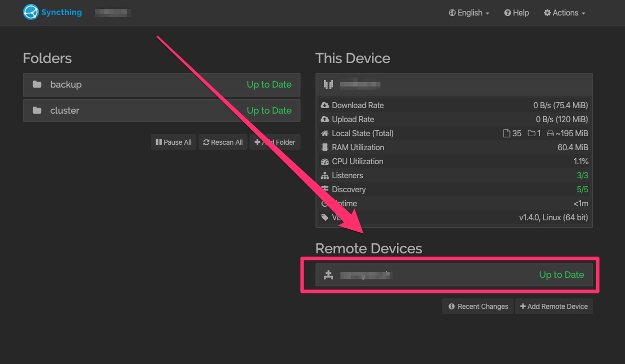 Syncthing syncing setup 9
